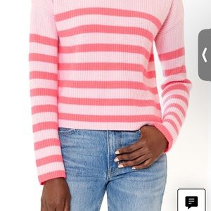 La Ligne Pink Toujours Stripe Cashmere Sweater (NWT)